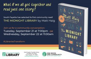 One Book, One Community Flyer